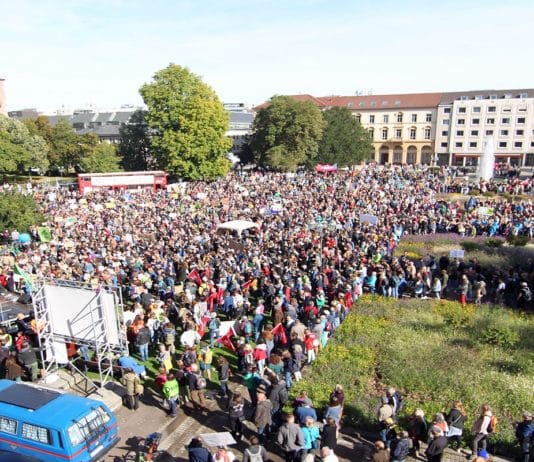 Fridays for Future Demo in Karlsruhe.