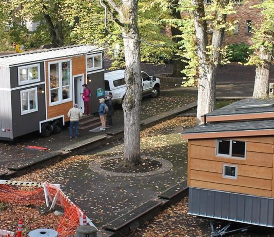 Tiny Houses im Stadtteil.