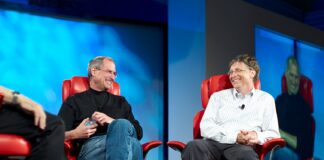 Bill Gates mit Steve Jobs