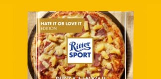 Pizza Hawaii Schokolade von Ritter Sport