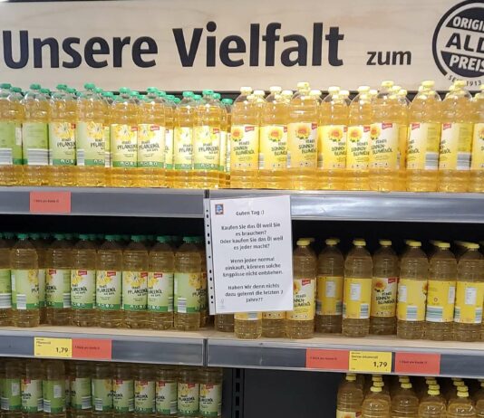 Speiseöl im Aldi