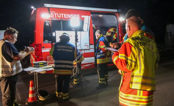 Einsatz am Feuerwehrauto