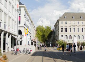 Blick auf Karlsruher Marktplatz