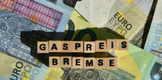 Gaspreisbremse mit Geld.